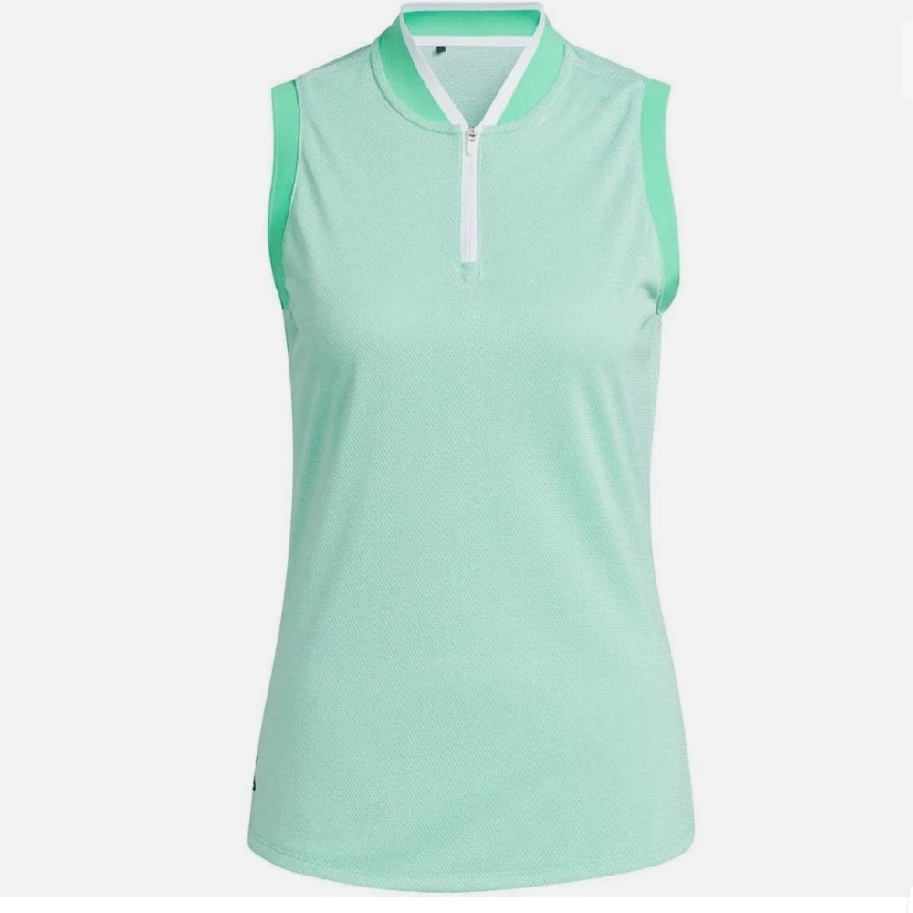 ADIDAS Women's Equipment Sleeveless Golf Polo. Mint Green Size: Large